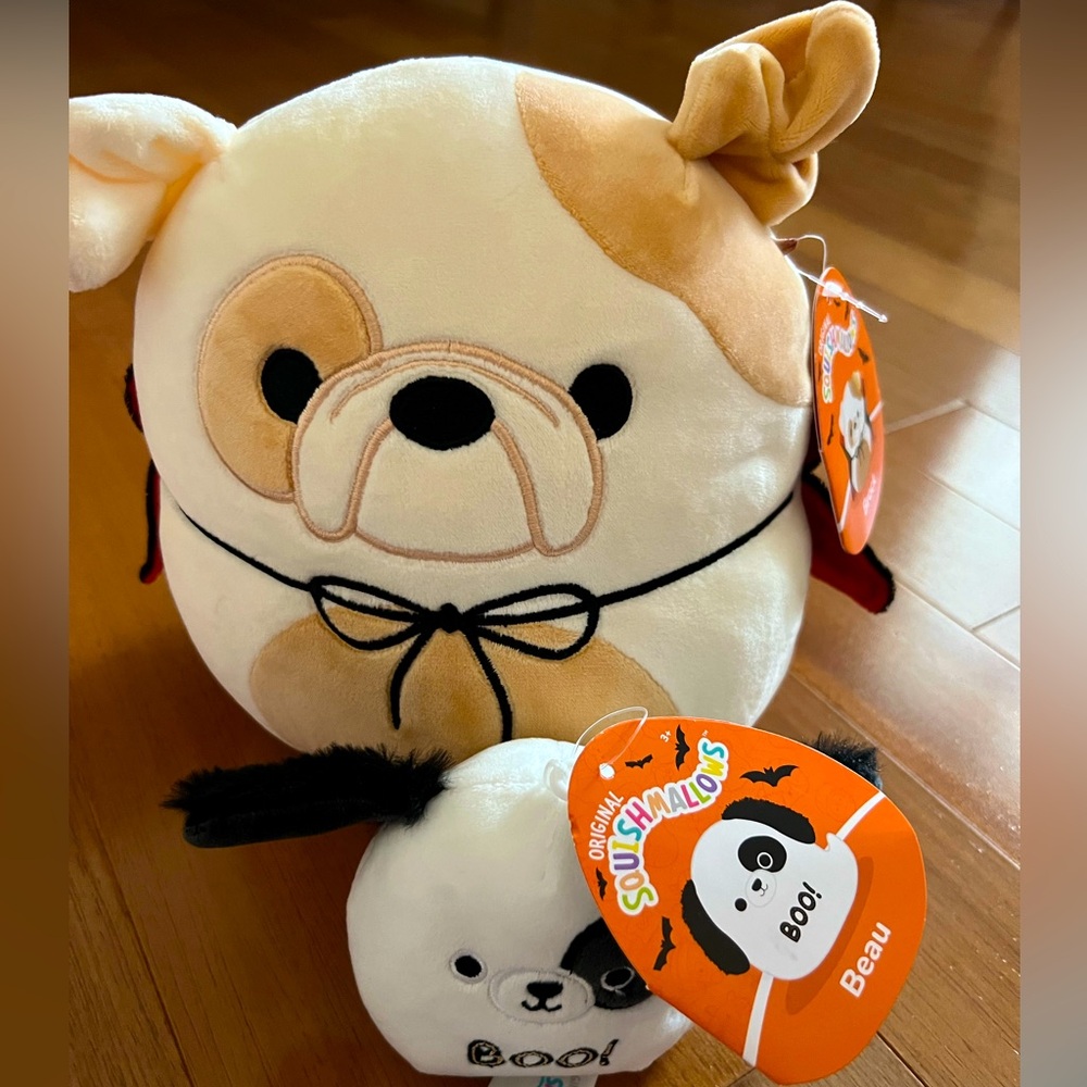 Squishmallow Brock with Beau Bulldog NWT